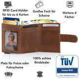 RFID Wallet mit großem Münzfach