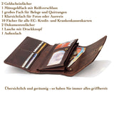 Damengeldbörse mit RFID Schutz aus echtem Leder