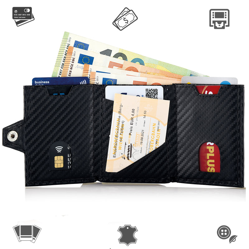Mini Wallet | für Karten, Scheine und Münzen, mit RFID Schutz