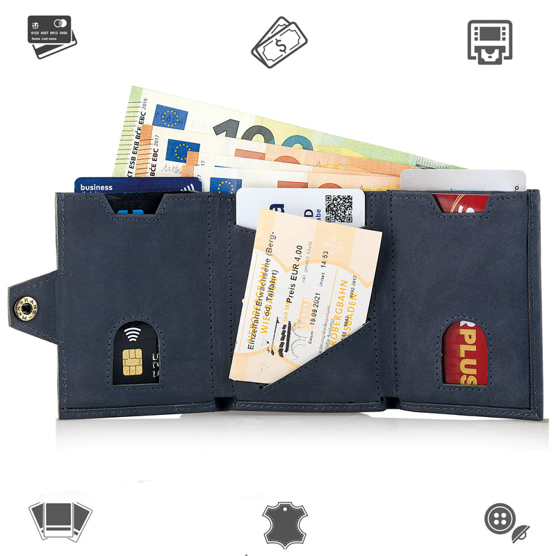 Mini Wallet | für Karten, Scheine und Münzen, mit RFID Schutz