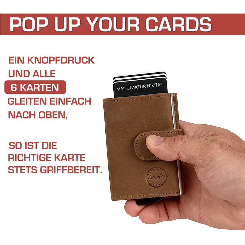 BelliBiz Kreditkartenetui Herren RFID Schutz - Karten Portemonnaie